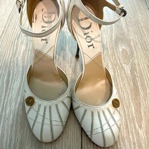 Christian Dior White Heels Size 37.5